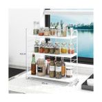 Esmo Home Ayarlanabilir Raflı 40CM Baharatlık, Organizer, Düzenleyizi Tezgahüstü Banyo, Mutfak, Ofis Model-1 (Beyaz) - 0 Siyah - Option-1