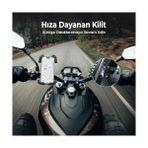 Esmo Home Bix BPH02 360° Derece Ayarlanabilen Gidon Bağlantılı Bisiklet Motosiklet Için Abs 4-7.8" Inç Telefon Tutucu - 1BW-Beyaz
