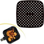 Esmo Home Buffer® Renkli Isıya Dayanıklı Yıkanılabilir Silikon Fırın ve Airfryer Kare Model Pişirme Matı 21,5 cm (Kırmızı) - Option-1 - 001-Renkli