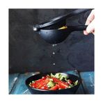 Esmo Home Büyük Boy Döküm Limon Sıkacağı – 24 Cm, Dayanıklı Metal, Ergonomik Sap, Tüm Narenciyeler Için, Kolay Temizlik, Şık Siyah Tasarım - 1BW-Beyaz