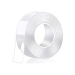 Esmo Home Çift Taraflı Bant Güçlü Yeniden Kullanılanilir Silikon Bant Şeffaf 1 Metre - Option-1 - 0 - Siyah - 1 Adet