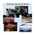 Esmo Home Coverzone 130000 Rpm Mini Turbo Jet Hava Üfleyici Süpürge 2in1 Araba, Klavye Temizle, Mangal Veya Serinleme Taşınabilir Mini Fan El Tipi 4 Modlu Fan Seviyesi Şarj Edilebilir 4000MAH Fzm-01 (Siyah) - 001-Siyah