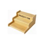 Esmo Home Deconox 3 Katlı Doğal Bambu Baharatlık Rafı | Çok Amaçlı Mutfak ve Banyo Düzenleyici | Merdiven Tipi Tezgah Üstü Organizer | 24X22X11 cm - 0 Siyah - Option-1