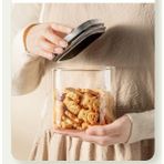 Esmo Home Deconox 450ML Sızdırmaz Vakumlu Metal Kapaklı Borosilikat Cam Kavanoz – Hava Geçirmez & Dayanıklı Gıda Saklama Kabı (10CM x 10CM) - 0 Siyah - Option-1