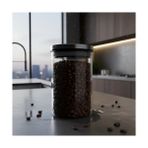Esmo Home Deconox 450ML Vakumlu Metal Kapaklı Borosilikat Cam Kavanoz (8.5CM*12CM) 1 Adet - 0 Siyah - Option-1