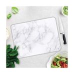 Esmo Home Decorita 10011503221 Klasik Mermer Görünümlü Cam Kesme Tahtası, 30CM x 40CM - Ahşap