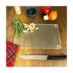 Esmo Home Decorıta Cam Kesme Tahtası - Cam Kesme Tablası | (Satina Mat Cam, 17CM x 29CM) - Ahşap
