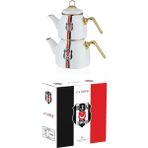 Esmo Home Dekomus ile Beşiktaş Emaye Çaydanlık Takımı - 0 - Siyah - Option-1