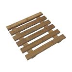 Esmo Home Doğal Bambu, Kare Şekilli, 15X15 Cm, Tencere Altlığı - 1BW-Beyaz