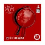 Esmo Home Döküm Combo Derin Tava / Saplı Tencere ve Kızartma Tavası, Metal Saplı Kapaklı, 26CM, Kırmızı - 51R-Turuncu - 1 L
