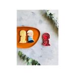 Esmo Home Dua Eden Erkek 2'li Set (Desen ve Çerçeve) Hamur Şekillendirici/karışık Renk/kurabiye Kalıbı - Option-1 - 001-Renkli