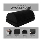 Esmo Home Ergonomik Visco Ayak Minderi, Oyun Koltuğu ve Ofis Koltuğu Için Anti Alerjen Ayak Yastığı, Ayak Koyma Yeri Taburesi, Çok Amaçlı Rahatlatıcı Yarım Silindir Iki Parça Masa Altı Ayak Desteği - Option-1