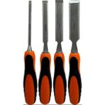 Esmo Home Iskarpela Seti 4 Parça, 6mm 12MM 18MM 24MM, Turuncu Siyah Saplı Ahşap Oyma Aletleri - Option-1