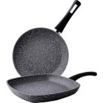 Esmo Home Karaca Gris Bio Granit Tava ve Grill Seti - Option-1 - --