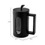 Esmo Home Karaca Leya Kaşık Hediyeli Borosilikat Cam French Press 600 ml - Option-1 - 001-Renkli
