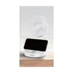 Esmo Home KFAN-7608 Şarjlı Beyaz Katlanılabilir Mini Fan Masa Üstü Vantilatörü USB Soğutucu Sessiz El Fanı - 001-Siyah