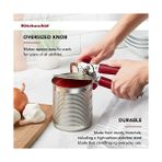 Esmo Home Kitchenaid Klasik Çok Işlevli Konserve Açacağı, 21 Cm, Empire Red - 1BW-Beyaz