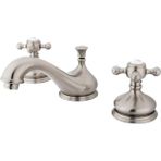 Esmo Home KS1168BX Metal Çapraz Saplı Klasik Yaygın Lavabo Musluğu, Nikel - Option-1 - 001-Renkli