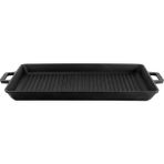 Esmo Home Lava Metal Demir Saplı Döküm Izgara Tava, 26X45 cm - Option-1 - --