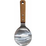 Esmo Home Mallart® Paslanmaz Çelik Pilav Servis Kaşığı Ahşap Saplı | Büyük Servis Kaşığı | Pirinç Bulgur Makarna Sunum Kaşığı | 22,2 cm - Kestane Akaju - Option-1