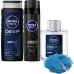Esmo Home Men Erkek Deep Dimension Duş Jeli 500ML, Tıraş Jeli 200ML ve Tıraş Sonrası Losyon 100ML, Lif Hediye - Option-1