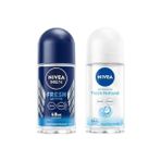 Esmo Home Men Erkek Roll On Deodorant Fresh 50 Ml, Ter ve Ter Kokusuna Karşı 48 Saat Deodorant Koruması X2 + Kadın Roll On Deodorant Fresh Natural 48 Saat Anti-Perspirant Koruma (50 Ml) - Option-1
