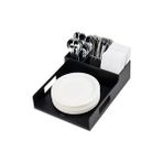 Esmo Home Mind Reader Çapa Koleksiyonu, Gereç, Peçete ve Tabak Servis Tepsisi, Breakroom, Tezgah Düzenleyici, Plastik, Siyah - Kestane Akaju - Option-1