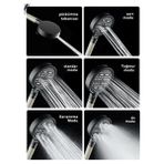Esmo Home Multi 6 Fonksiyonlu Spa Etkili Filtreli Duş Başlığı Yüksek Basınçlı Su Tasarruflu Klor ve Kireç Önleyici El Duşu, Handshower - 1 lt