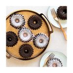 Esmo Home Nordic Ware Backform Brilliance Bundtlette Pan Alüminyum Altın, 38 cm x 22,2 Cm, Nw 93377 - Option-1 - (ClearEyelets)Black-RadiantOrchid