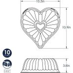 Esmo Home Nordic Ware, Nordicware 55548 Kek Kalıbı, Kalpli Çelenk, Alüminyum Döküm, Hacim: 2.5lt, 55548AMZ, Gümüş - Option-1 - (ClearEyelets)Black-RadiantOrchid