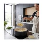 Esmo Home Orret Home Metal Saplı Güçlendirilmiş Gövdeli Tel Kevgir – Paslanmaz Çelik Süzgeç, Derin Süzek, Kızartma ve Haşlama Için Ideal, Isıya Dayanıklı Mutfak Gereci (15 Cm) - 1BW-Beyaz