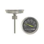 Esmo Home Outdoorchef 400 °c'ye Kadar Mangal Termometresi, Klasik Kapak Termometresi, Ekstra Büyük Kadranlı - -- - 000-Siyah
