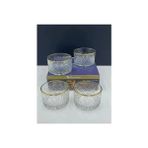 Esmo Home Paşabahçe 530040 Timeless Golden Touch Kase 9 cm 4 Lü Şeffaf - Kestane Akaju - Option-1