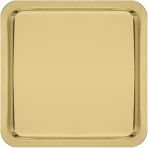 Esmo Home Paslanmaz Çelik Sunum Tepsisi, Altın Renk, 21X21 Cm, Çay Kahve Pasta Tatlı Servis, 1 Adet - Kestane Akaju - Option-1