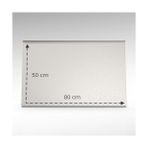 Esmo Home Paslanmaz Çelik Tezgahlık Tezgah Koruyucu – Çift Büküm 50X80 cm - 316 Kalite - Ahşap