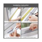 Esmo Home Pencere Contası, Premium Ses ve Isı Yalıtım Bandı, 4 Metre Uzunluk, Kapı ve Pencere Kenarları Için, Rüzgar ve Toz Geçirmez, Kolay Uygulanabilir - 001-Renkli - Option-1