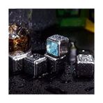 Esmo Home Perlotus 2'li Çelik Metal Viski Taşı Soğutma Buz Küpü Içecek Soğutma Metal Buz Küpleri - Option-1 - 001-Renkli
