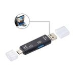 Esmo Home Plus PX-5068 Micro Usb/type C To Micro Sd Otg Çevirici, Otg 3in1 Type-C ve Micro USB Tf Çevirici Dönüştürücü Kart Okuyucu - Option-1