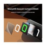 Esmo Home Premıum Deri Alaşım Gizlenebilir Araç Telefon Numaratörü Geçici Telefon Numaratörü - Option-1 - 000-Siyah