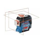 Esmo Home Professional Gll 3-80 C Çizgi Lazer (30M Çalışma Alanı [alıcı ile 120M], 1 x 12V 2.0AH Akü, Gal 12V-40 Şarj Cihazı, Ip 54 Toza Karşı Koruma Sistemi, Kırmızı Lazer, Bm 1 Tutucu, L-Boxx 136) - Gri