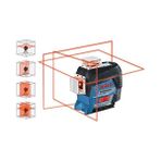 Esmo Home Professional Gll 3-80 C Çizgi Lazer (30M Çalışma Alanı [alıcı ile 120M], 4 x Aa Pil, Ip 54 Toza Karşı Koruma Sistemi, Kırmızı Lazer, Aa1 Pil Adaptörü, Taşıma Çantası) - Gri