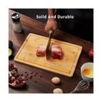 Esmo Home Promosyonca Bambu Steak Sunum Tahtası, Kesme Tahtası, Kalın Bambu, Farklı Ebatlarda (30X20X1.2 Cm) - Ahşap