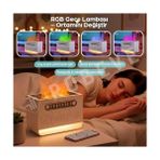 Esmo Home Robeve Alev Efektli Aroma Difüzörü & Hava Nemlendirici – Beyaz Gürültü ve Bluetooth Hoparlörlü – 7 Renk LED Işıklı, Zaman Ayarlı, Sessiz Çalışan Dekoratif Difüzör Buhar Makinesi - Option-1