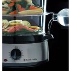 Esmo Home Russell Hobbs 19270-56 Buharlı Pişirici, 9 L, 800 Watt, 60 Dakika Zamanlayıcı, Bulaşık Makinesinde Yıkanabilir, Bpa Içermez, Pirinç/yumurta Kapları, Paslanmaz Çelik/siyah - 1BW-Beyaz