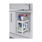 Esmo Home Sas Haus Flex Elite Pro 2 Katlı Beyaz Tekerlekli Çok Amaçlı Banyo & Mutfak Düzenleyici Raf - Evye Altı Raf Beyaz 40 x 35 - 0 Siyah - Option-1