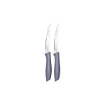 Esmo Home Sebze ve Meyve Bıçağı, Çelik, Gri, Lazer Kesim Tırtıklı Uç, 22 Cm, 6 Adet - Kestane Akaju - Option-1