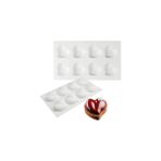 Esmo Home Siliko World Silikon Mus Kalıp Aşk Kalp Şekilli Silikon Sabun Kalıpları Pişirme Için 3D Kek Silikon Kalıplar, Beyaz - Option-1 - 001-Renkli