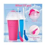 Esmo Home Slushy Maker Cup Frozen Magic: Tık Tok Smoothies Soğutma Bardağı, Çift Katmanlı Silika Bardak, Kendin Yap Ev Yapımı Slushies, Milk Shake, Smoothies, Taşınabilir Sıkıştırmalı Buzlu Soğuk Şeyler - Option-1