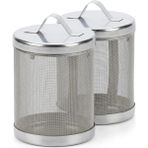 Esmo Home Smartizi 2'li Ince Örgü Tel Süzgeç Seti (7 x 6.5 Cm) - Paslanmaz Çelik Çaydanlık ve Kupa Filtresi (2 Adet) - Option-1