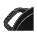 Esmo Home Staub Dökme Demir Kızartma Tavası/güveç, Yuvarlak 16 Cm, 1,2 L, Siyah - Kestane Akaju - Option-1